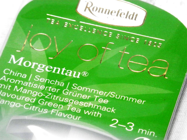 画像: 【ロンネフェルト】ジョイオブティー　　モルゲンタウ　１本　7つ星ホテルでも使われている人気のティー　緑茶にお花の甘い香り